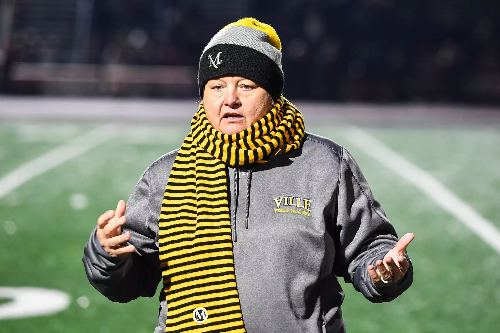 Millersville vs. Indiana in PSAC field hockey first round tournament action at Chryst Field at Biemesderfer Stadium in Millersville, PA on Tuesday, November 2, 2021. Mark Palczewski/Millersville Athletics Photo.