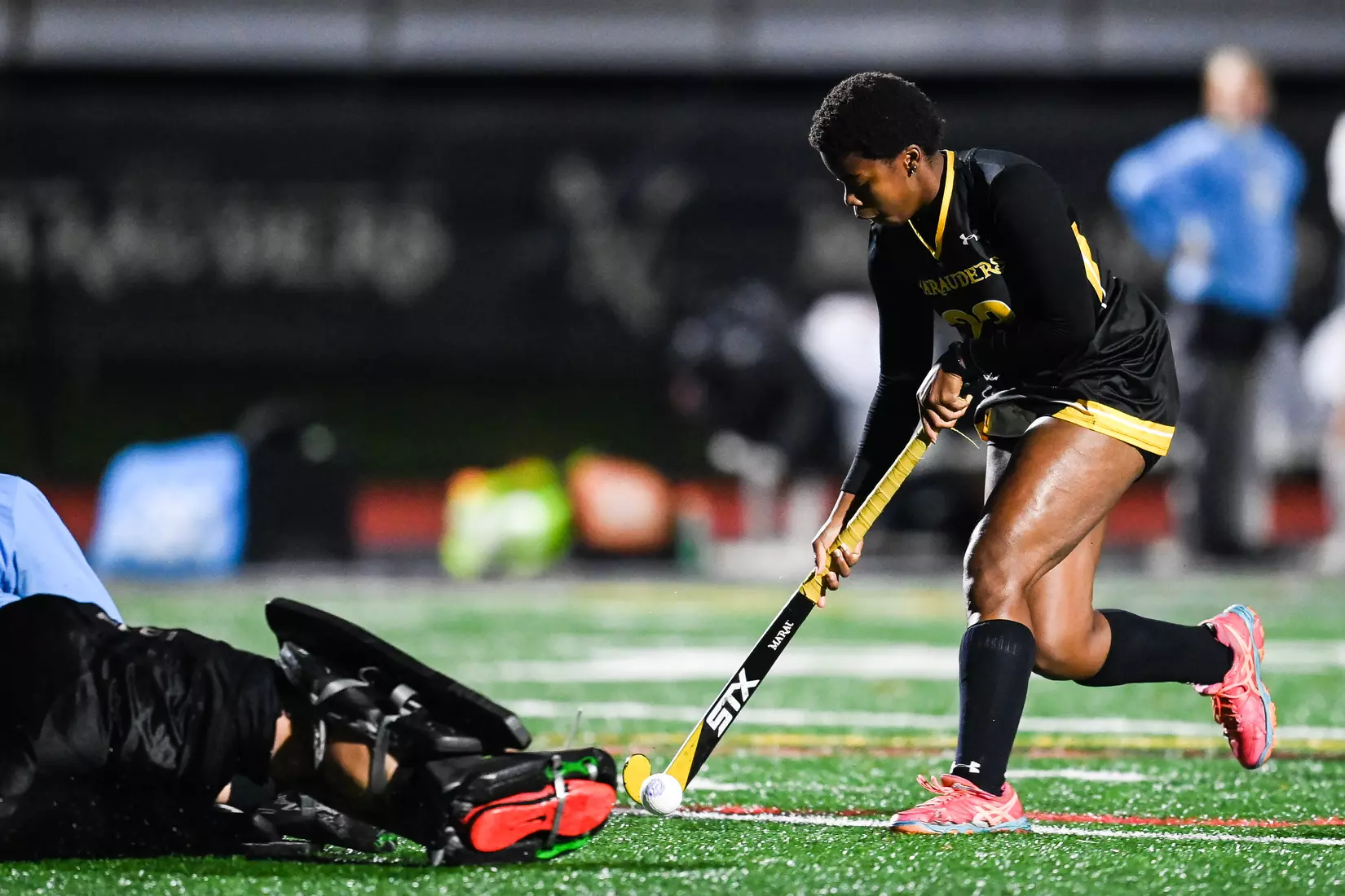 Millersville vs. Indiana in PSAC field hockey first round tournament action at Chryst Field at Biemesderfer Stadium in Millersville, PA on Tuesday, November 2, 2021. Mark Palczewski/Millersville Athletics Photo.