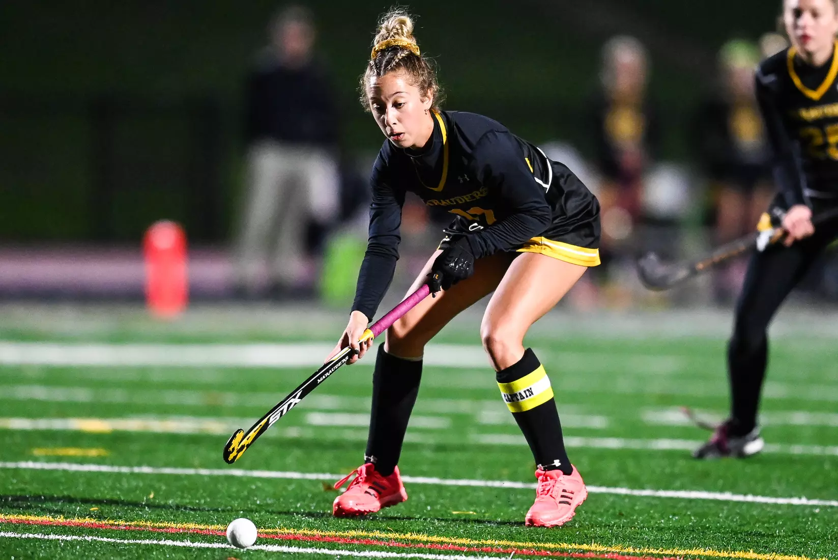 Millersville vs. Indiana in PSAC field hockey first round tournament action at Chryst Field at Biemesderfer Stadium in Millersville, PA on Tuesday, November 2, 2021. Mark Palczewski/Millersville Athletics Photo.