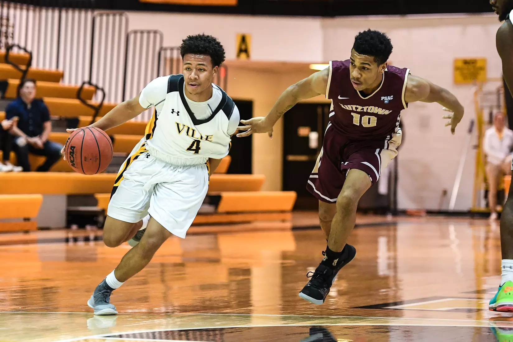 Millersville University vs. Kutztown PSAC basketball action in Pucillo Gymnasium in Millersville, PA on Wednesday, January 8, 2020. Mark Palczewski/Millersville Athletics Photo.