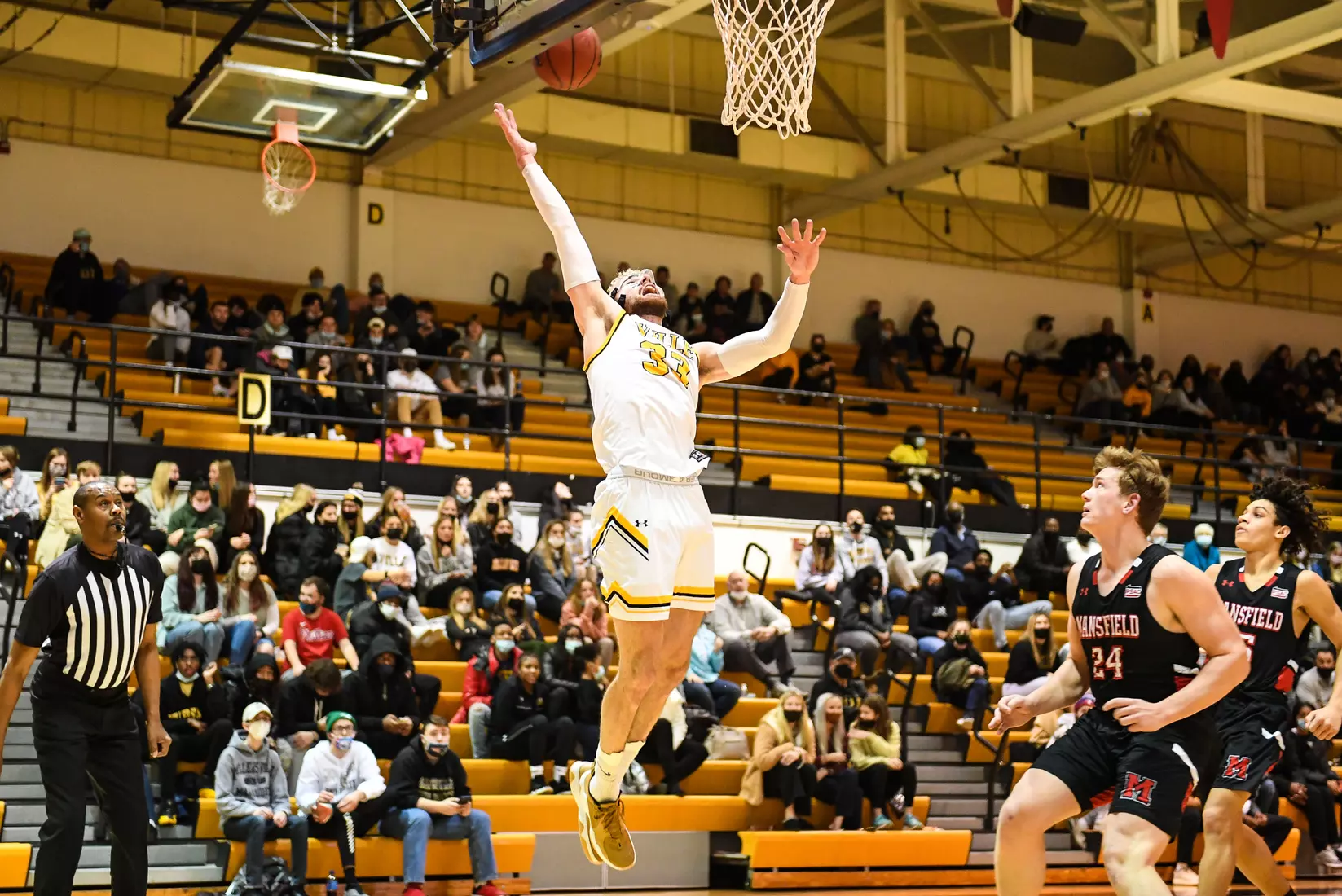 Millersville vs. Mansfield men's basketball at Pucillo Gym in Millersville, PA on Saturday, January 22, 2022. Mark Palczewski/Millersville Athletics Photo.