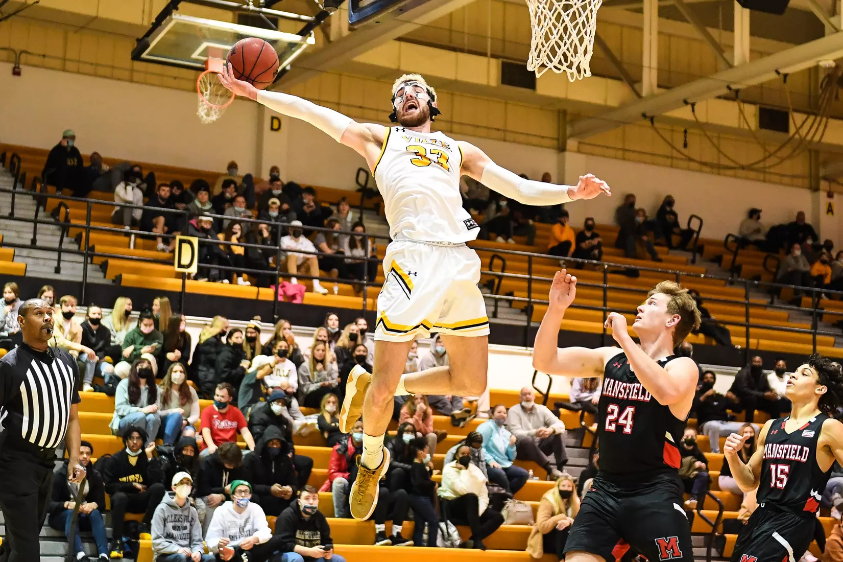 Millersville vs. Mansfield men's basketball at Pucillo Gym in Millersville, PA on Saturday, January 22, 2022. Mark Palczewski/Millersville Athletics Photo.