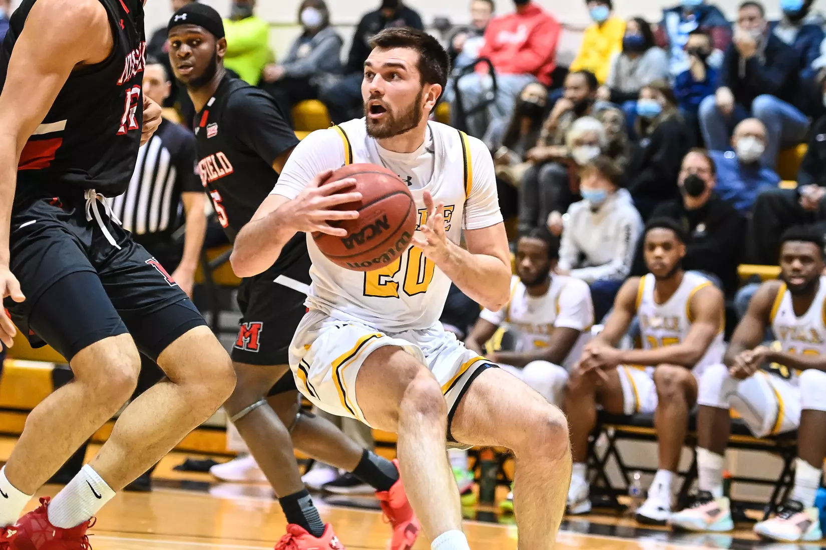 Millersville vs. Mansfield men's basketball at Pucillo Gym in Millersville, PA on Saturday, January 22, 2022. Mark Palczewski/Millersville Athletics Photo.