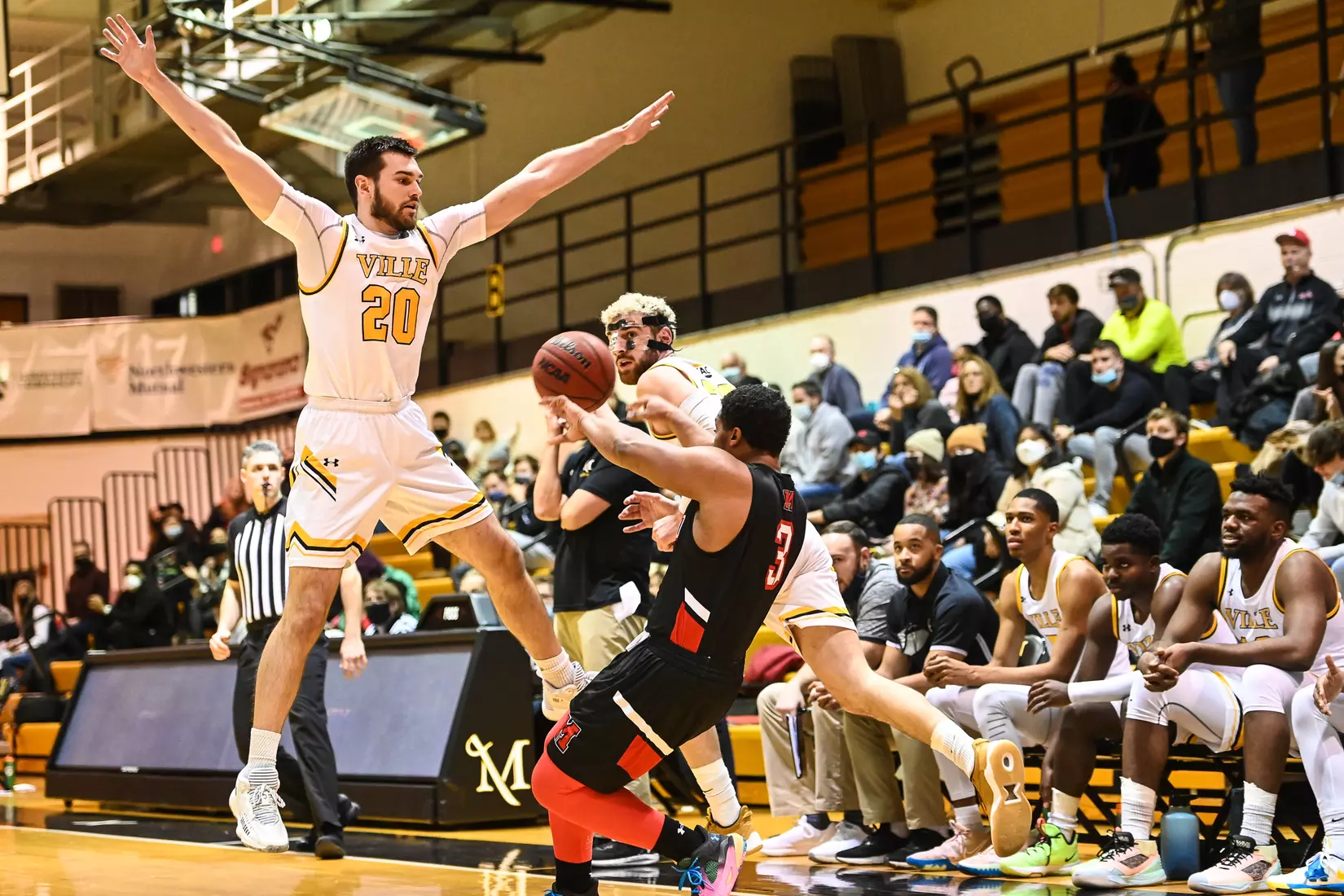 Millersville vs. Mansfield men's basketball at Pucillo Gym in Millersville, PA on Saturday, January 22, 2022. Mark Palczewski/Millersville Athletics Photo.