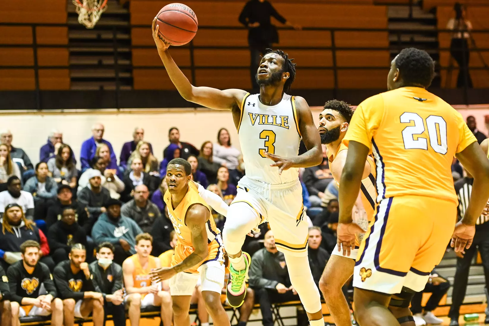Millersville vs. West Chester PSAC men's basketball quarterfinal at Pucillo Gym in Millersville, PA on Wednesday, March 2, 2022. Mark Palczewski/Millersville Athletics Photo.