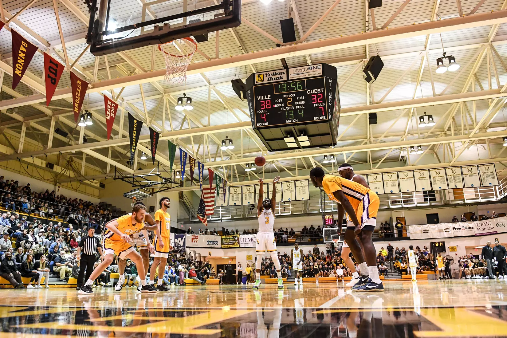 Millersville vs. West Chester PSAC men's basketball quarterfinal at Pucillo Gym in Millersville, PA on Wednesday, March 2, 2022. Mark Palczewski/Millersville Athletics Photo.