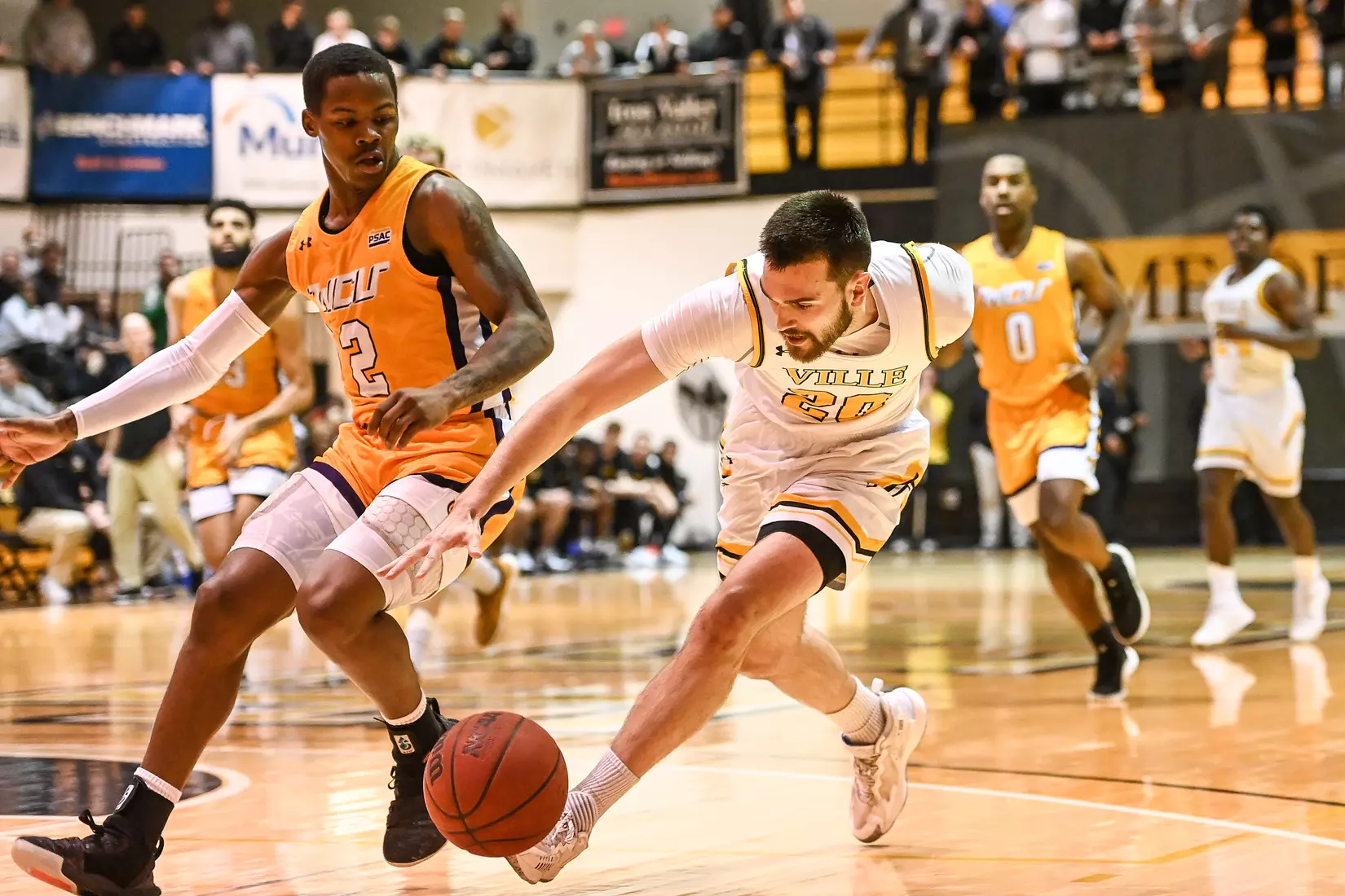 Millersville vs. West Chester PSAC men's basketball quarterfinal at Pucillo Gym in Millersville, PA on Wednesday, March 2, 2022. Mark Palczewski/Millersville Athletics Photo.