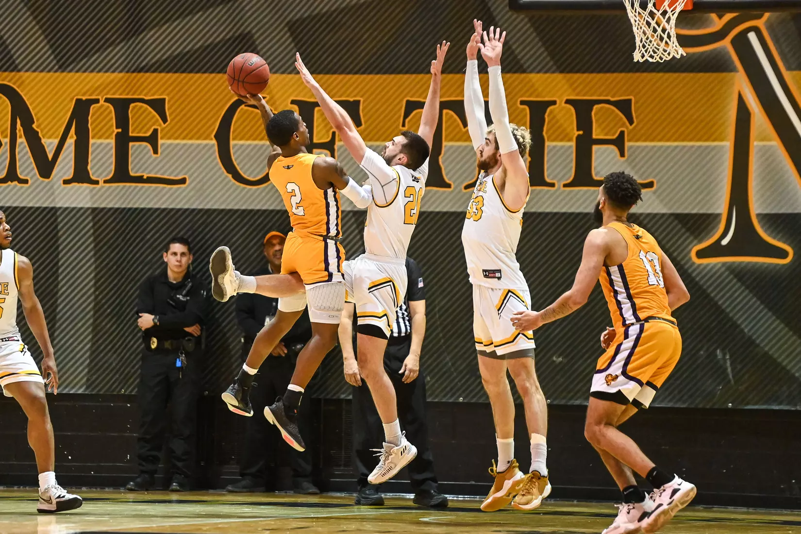 Millersville vs. West Chester PSAC men's basketball quarterfinal at Pucillo Gym in Millersville, PA on Wednesday, March 2, 2022. Mark Palczewski/Millersville Athletics Photo.