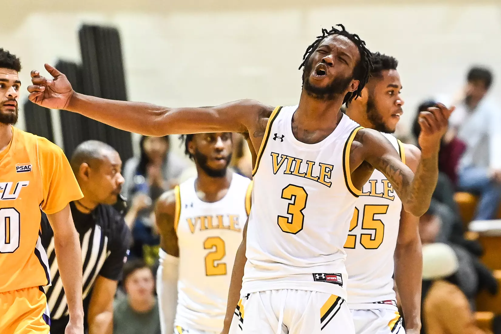 Millersville vs. West Chester PSAC men's basketball quarterfinal at Pucillo Gym in Millersville, PA on Wednesday, March 2, 2022. Mark Palczewski/Millersville Athletics Photo.