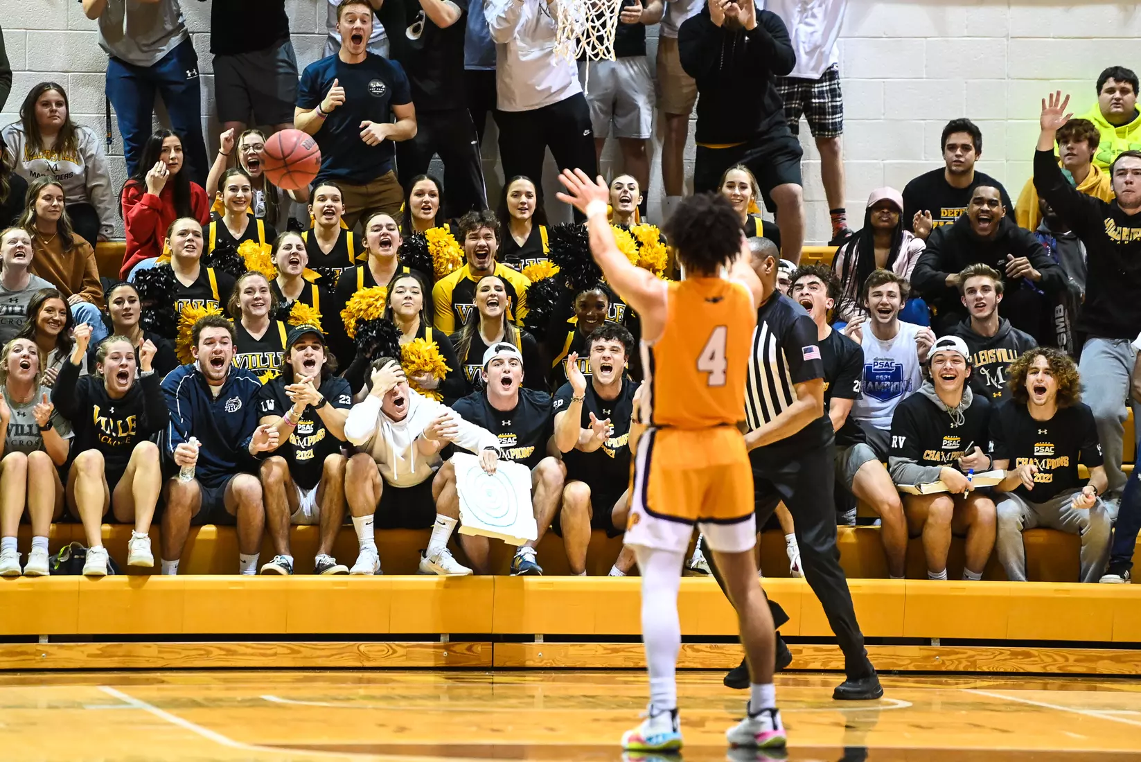 Millersville vs. West Chester PSAC men's basketball quarterfinal at Pucillo Gym in Millersville, PA on Wednesday, March 2, 2022. Mark Palczewski/Millersville Athletics Photo.