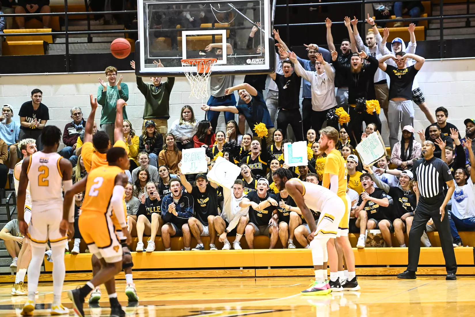 Millersville vs. West Chester PSAC men's basketball quarterfinal at Pucillo Gym in Millersville, PA on Wednesday, March 2, 2022. Mark Palczewski/Millersville Athletics Photo.
