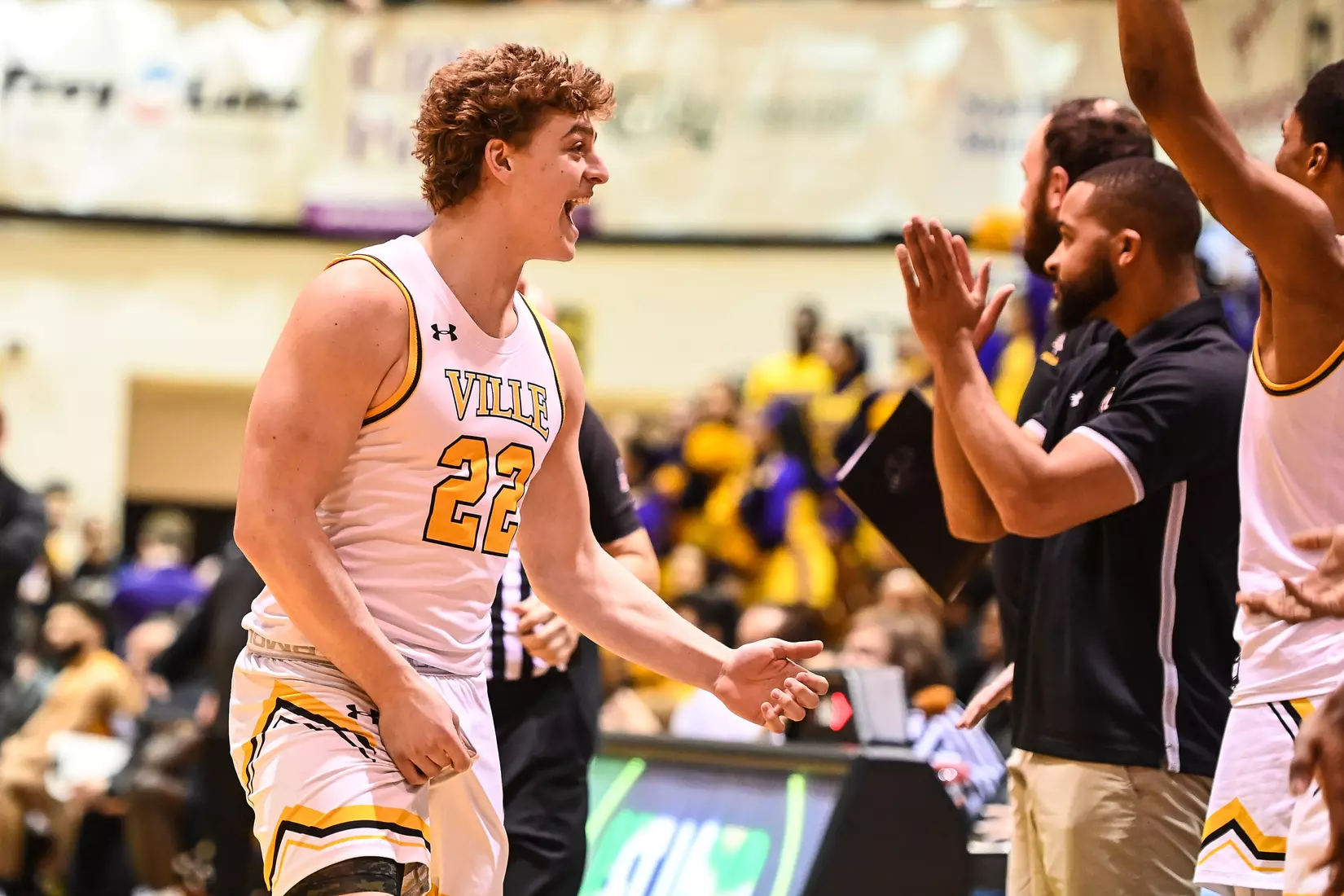 Millersville vs. West Chester PSAC men's basketball quarterfinal at Pucillo Gym in Millersville, PA on Wednesday, March 2, 2022. Mark Palczewski/Millersville Athletics Photo.