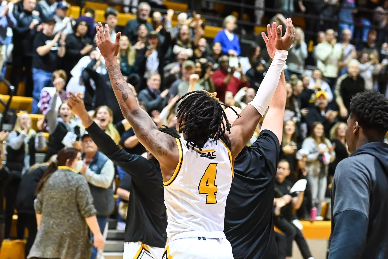 Millersville vs. West Chester PSAC men's basketball quarterfinal at Pucillo Gym in Millersville, PA on Wednesday, March 2, 2022. Mark Palczewski/Millersville Athletics Photo.