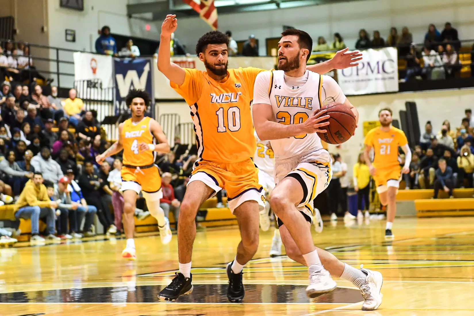 Millersville vs. West Chester PSAC men's basketball quarterfinal at Pucillo Gym in Millersville, PA on Wednesday, March 2, 2022. Mark Palczewski/Millersville Athletics Photo.