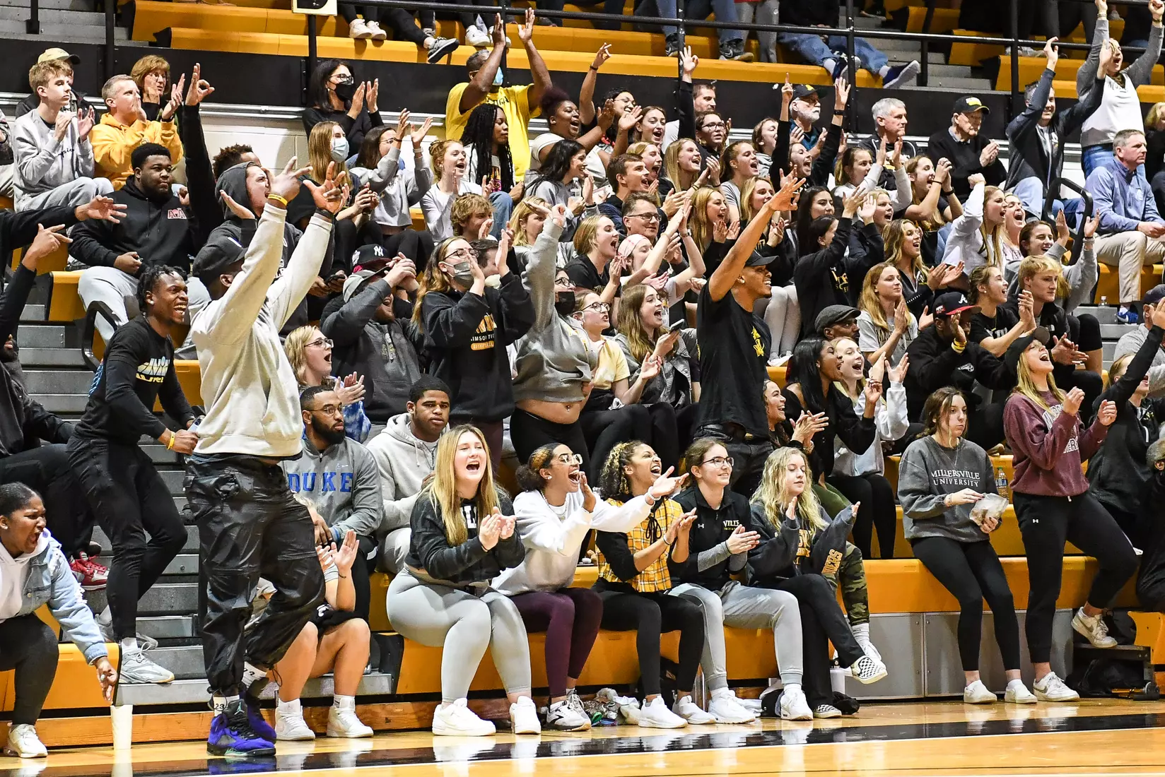 Millersville vs. West Chester PSAC men's basketball quarterfinal at Pucillo Gym in Millersville, PA on Wednesday, March 2, 2022. Mark Palczewski/Millersville Athletics Photo.