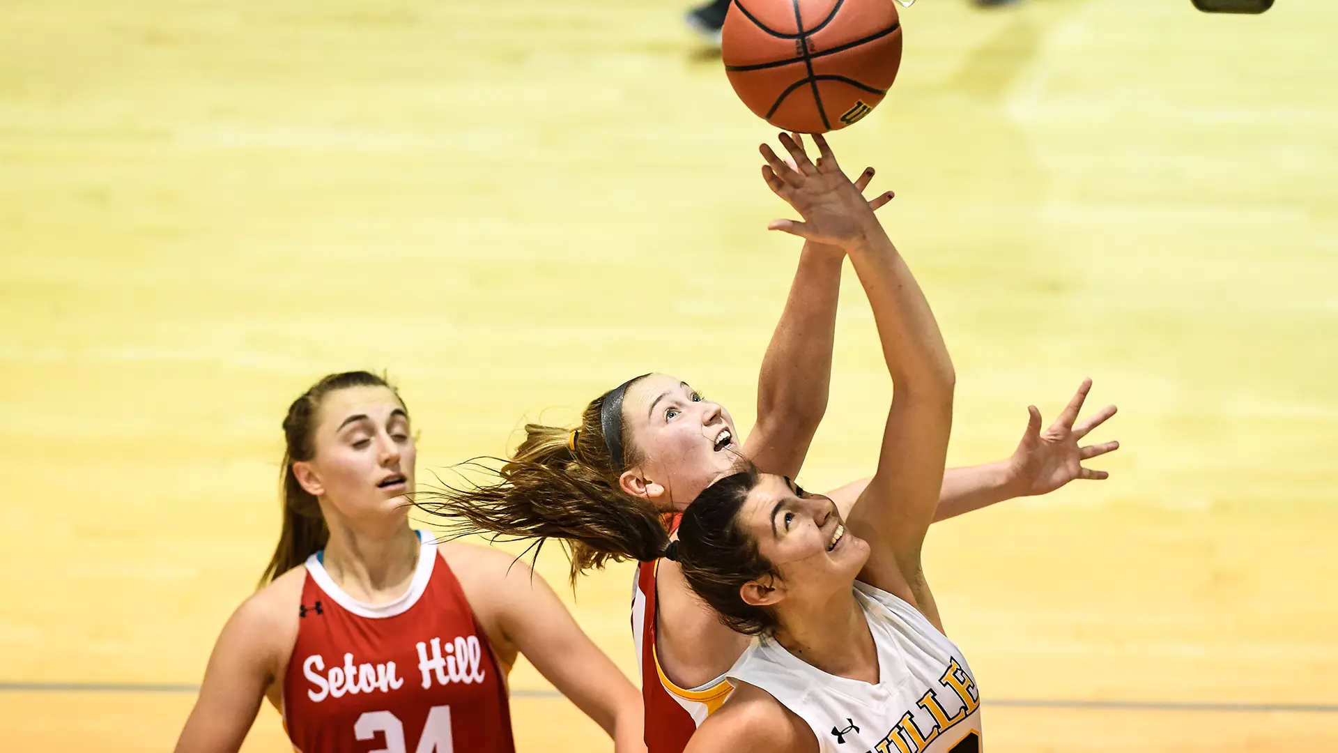 Millersville University vs. Seton Hill PSAC basketball action in Pucillo Gymnasium in Millersville, PA on Friday, December 20, 2019. Mark Palczewski/Millersville Athletics Photo.