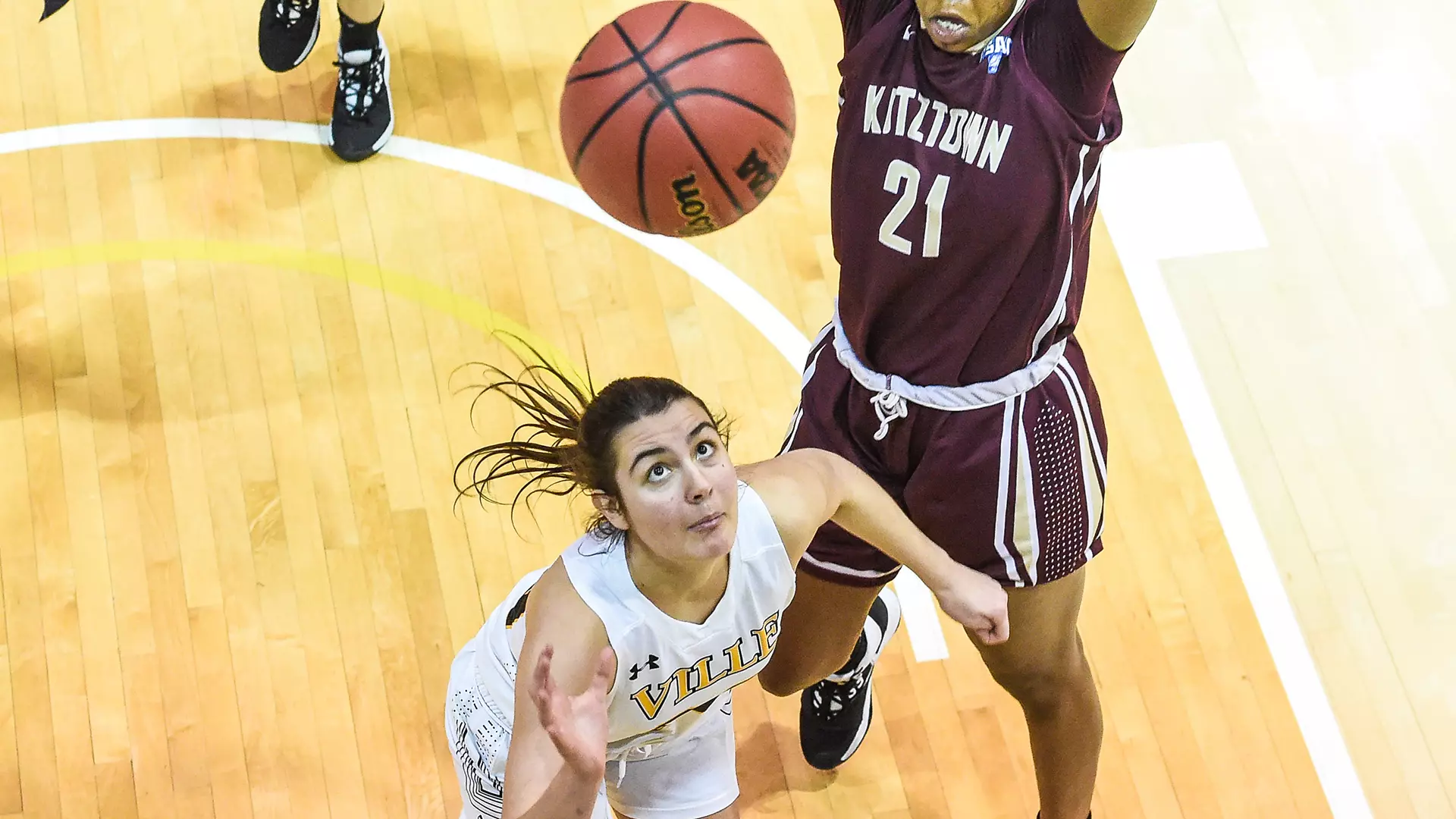 Millersville University vs. Kutztown PSAC basketball action in Pucillo Gymnasium in Millersville, PA on Wednesday, January 8, 2020. Mark Palczewski/Millersville Athletics Photo.