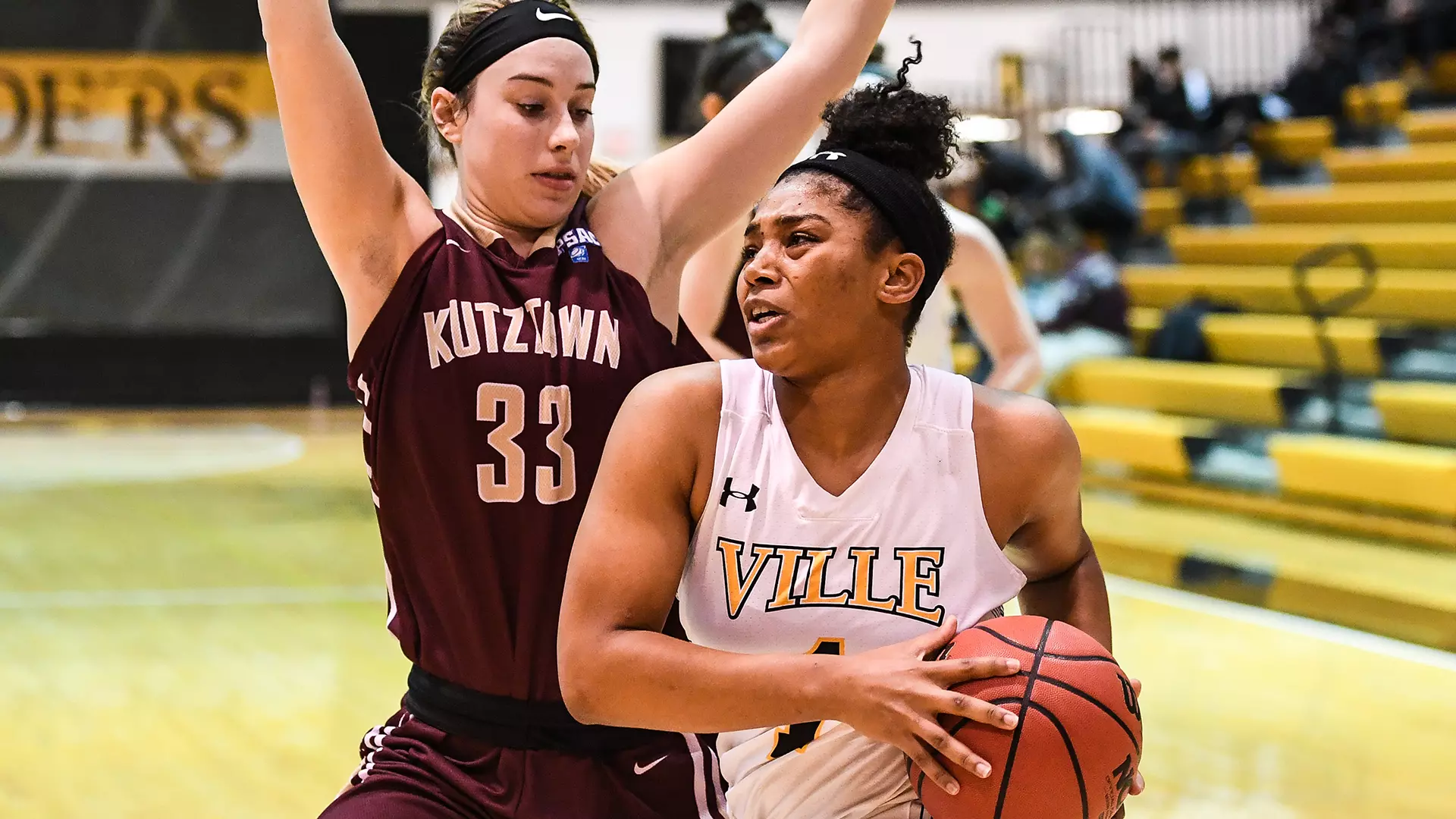 Millersville University vs. Kutztown PSAC basketball action in Pucillo Gymnasium in Millersville, PA on Wednesday, January 8, 2020. Mark Palczewski/Millersville Athletics Photo.