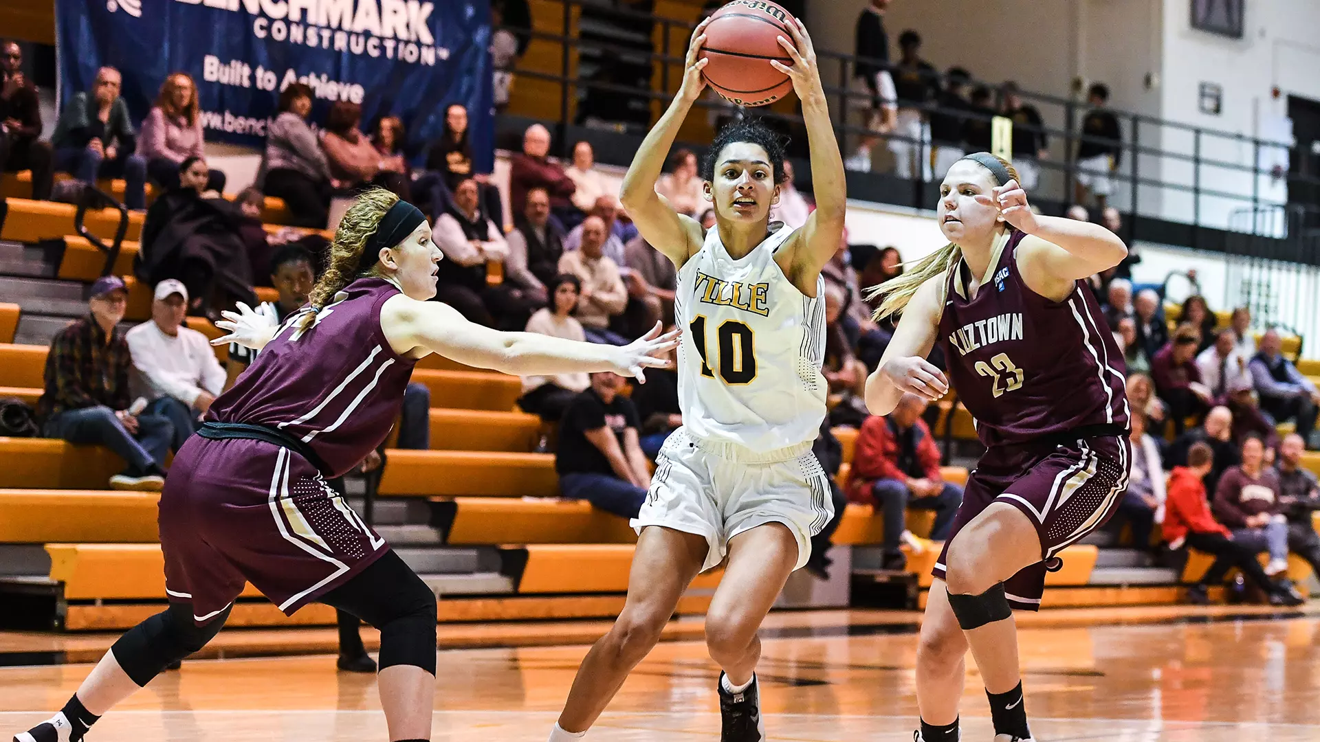 Millersville University vs. Kutztown PSAC basketball action in Pucillo Gymnasium in Millersville, PA on Wednesday, January 8, 2020. Mark Palczewski/Millersville Athletics Photo.