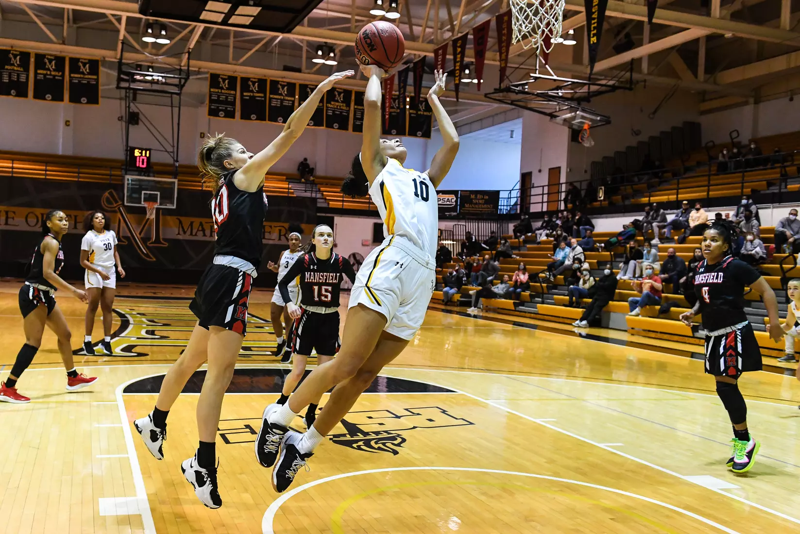 Millersville vs. Mansfield women's basketball at Pucillo Gym in Millersville, PA on Saturday, January 22, 2022. Mark Palczewski/Millersville Athletics Photo.