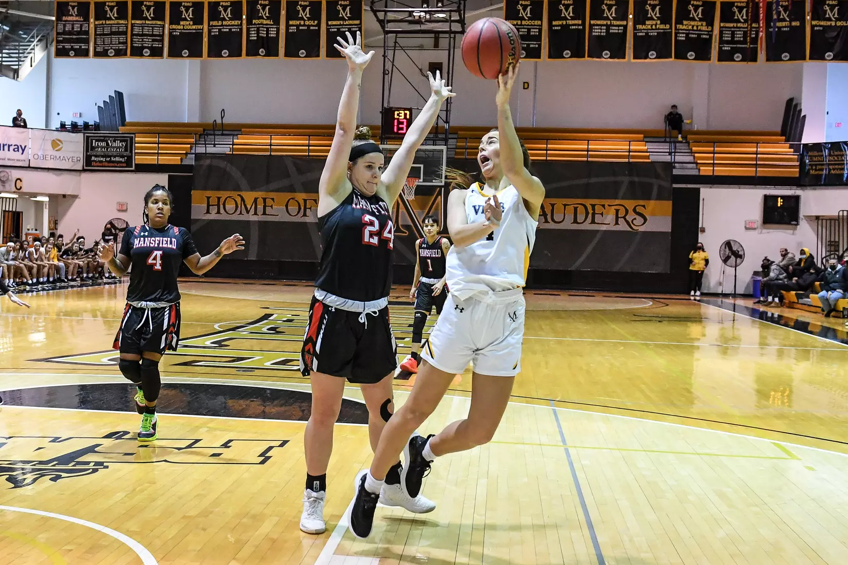Millersville vs. Mansfield women's basketball at Pucillo Gym in Millersville, PA on Saturday, January 22, 2022. Mark Palczewski/Millersville Athletics Photo.