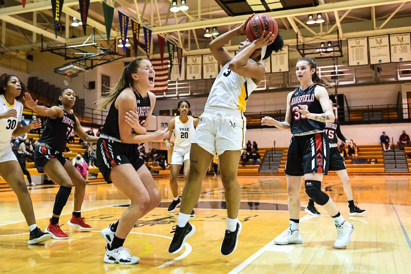 Millersville vs. Mansfield women's basketball at Pucillo Gym in Millersville, PA on Saturday, January 22, 2022. Mark Palczewski/Millersville Athletics Photo.
