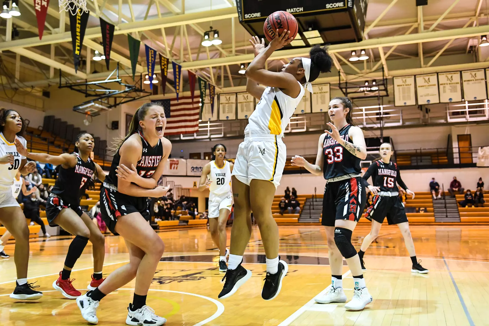 Millersville vs. Mansfield women's basketball at Pucillo Gym in Millersville, PA on Saturday, January 22, 2022. Mark Palczewski/Millersville Athletics Photo.
