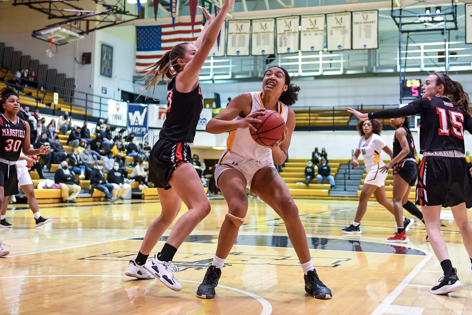 Millersville vs. Mansfield women's basketball at Pucillo Gym in Millersville, PA on Saturday, January 22, 2022. Mark Palczewski/Millersville Athletics Photo.