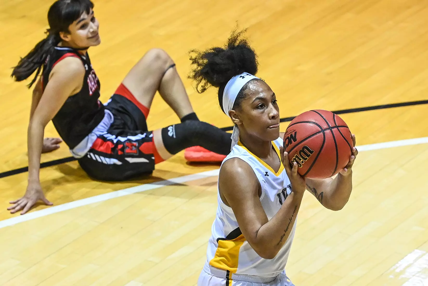Millersville vs. Mansfield women's basketball at Pucillo Gym in Millersville, PA on Saturday, January 22, 2022. Mark Palczewski/Millersville Athletics Photo.