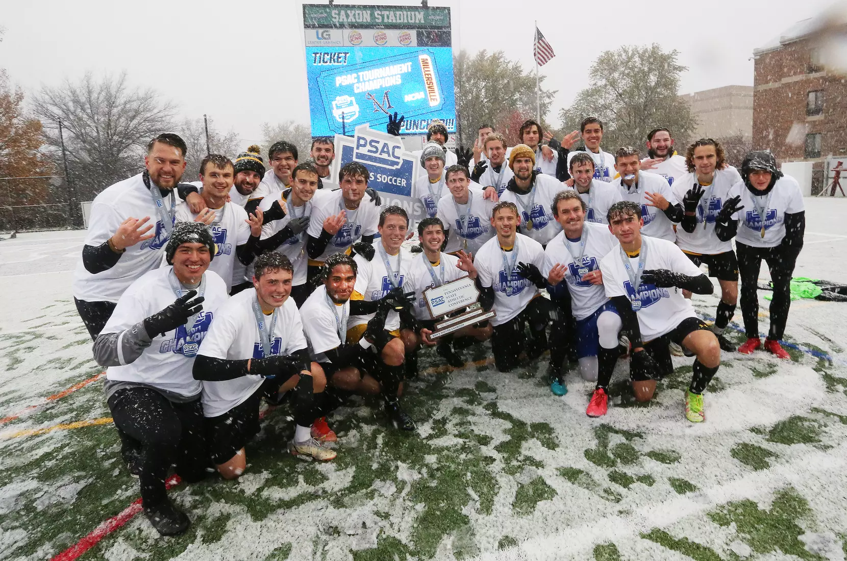 Gannon University vs. Millersville for PSAC menâ??s soccer championship, Nov. 14, 2021. Photo by Ed Mailliard.