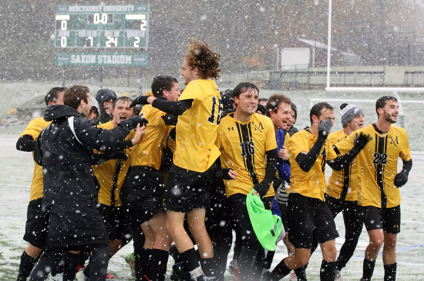 Gannon University vs. Millersville for PSAC menâ??s soccer championship, Nov. 14, 2021. Photo by Ed Mailliard.