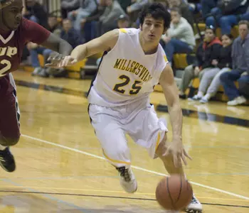 Men's Basketball Holds On to Top Bloomsburg Image