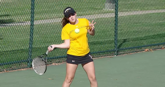 Mercyhurst Sweeps Marauders in Tennis Action Image