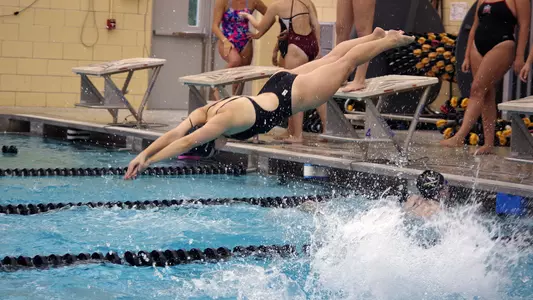 Women’s swimming competes in quad at Fairmont State Image