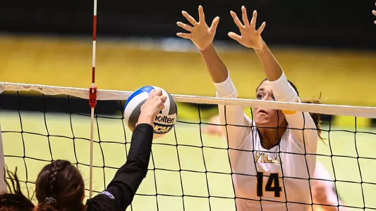 Millersville vs. Holy Family women's volleyball match at Pucillo in Millersville, PA on Tuesday, September 14, 2021. Mark Palczewski/Millersville Athletics Photo.