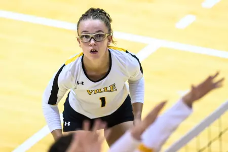 Millersville vs. Holy Family women's volleyball match at Pucillo in Millersville, PA on Tuesday, September 14, 2021. Mark Palczewski/Millersville Athletics Photo.