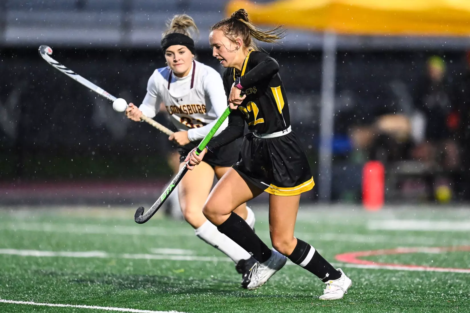 Bloomsburg at Millersville in the opening round of the PSAC field hockey tournament at Chryst Field at Beimsderfer Stadium in Millersville on Tuesday, November 15, 2022.