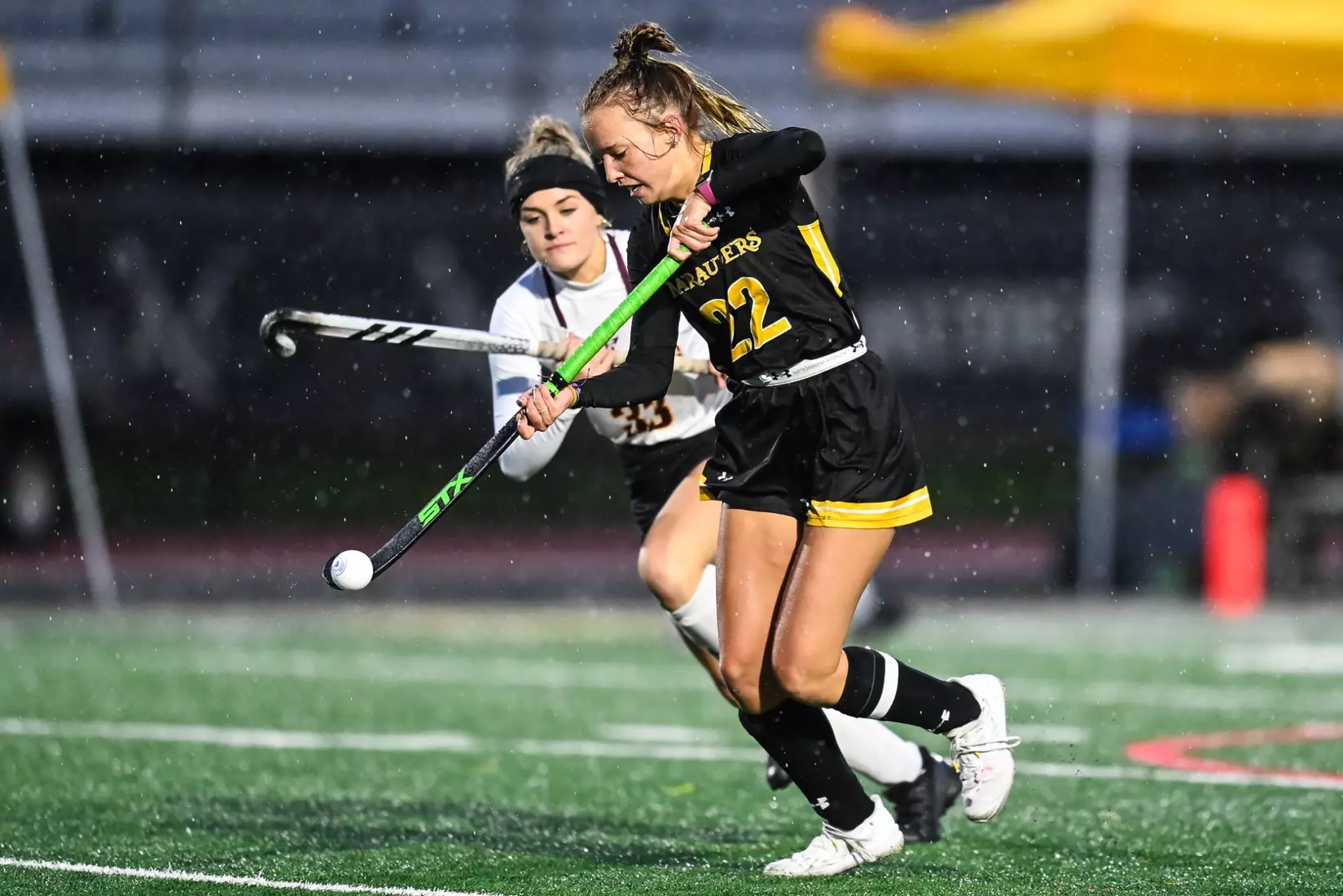 Bloomsburg at Millersville in the opening round of the PSAC field hockey tournament at Chryst Field at Beimsderfer Stadium in Millersville on Tuesday, November 15, 2022.