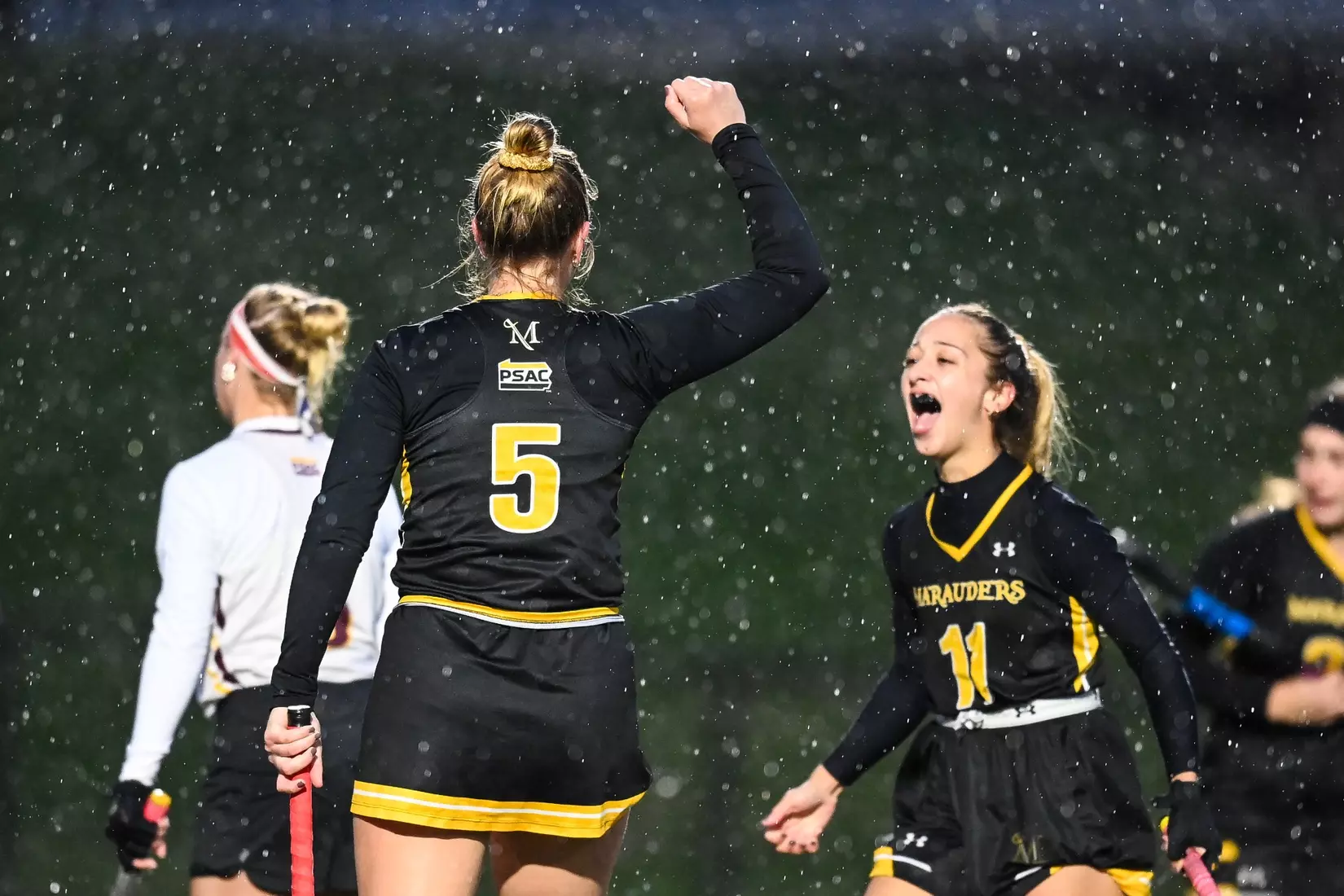 Bloomsburg at Millersville in the opening round of the PSAC field hockey tournament at Chryst Field at Beimsderfer Stadium in Millersville on Tuesday, November 15, 2022.