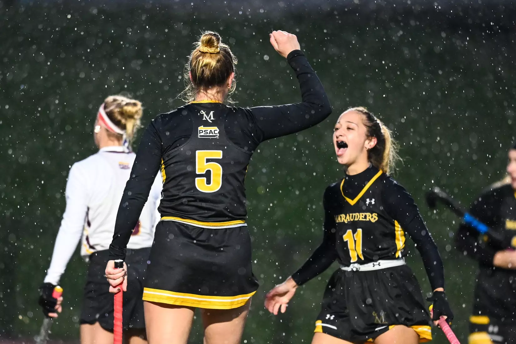 Bloomsburg at Millersville in the opening round of the PSAC field hockey tournament at Chryst Field at Beimsderfer Stadium in Millersville on Tuesday, November 15, 2022.