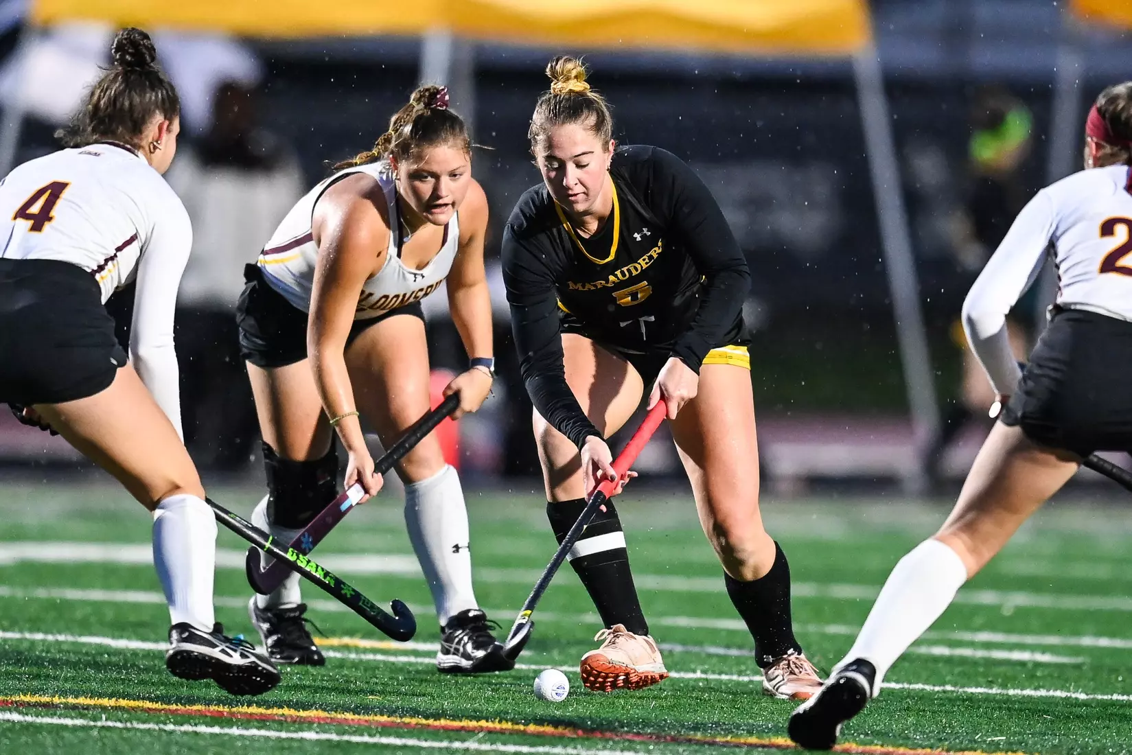 Bloomsburg at Millersville in the opening round of the PSAC field hockey tournament at Chryst Field at Beimsderfer Stadium in Millersville on Tuesday, November 15, 2022.