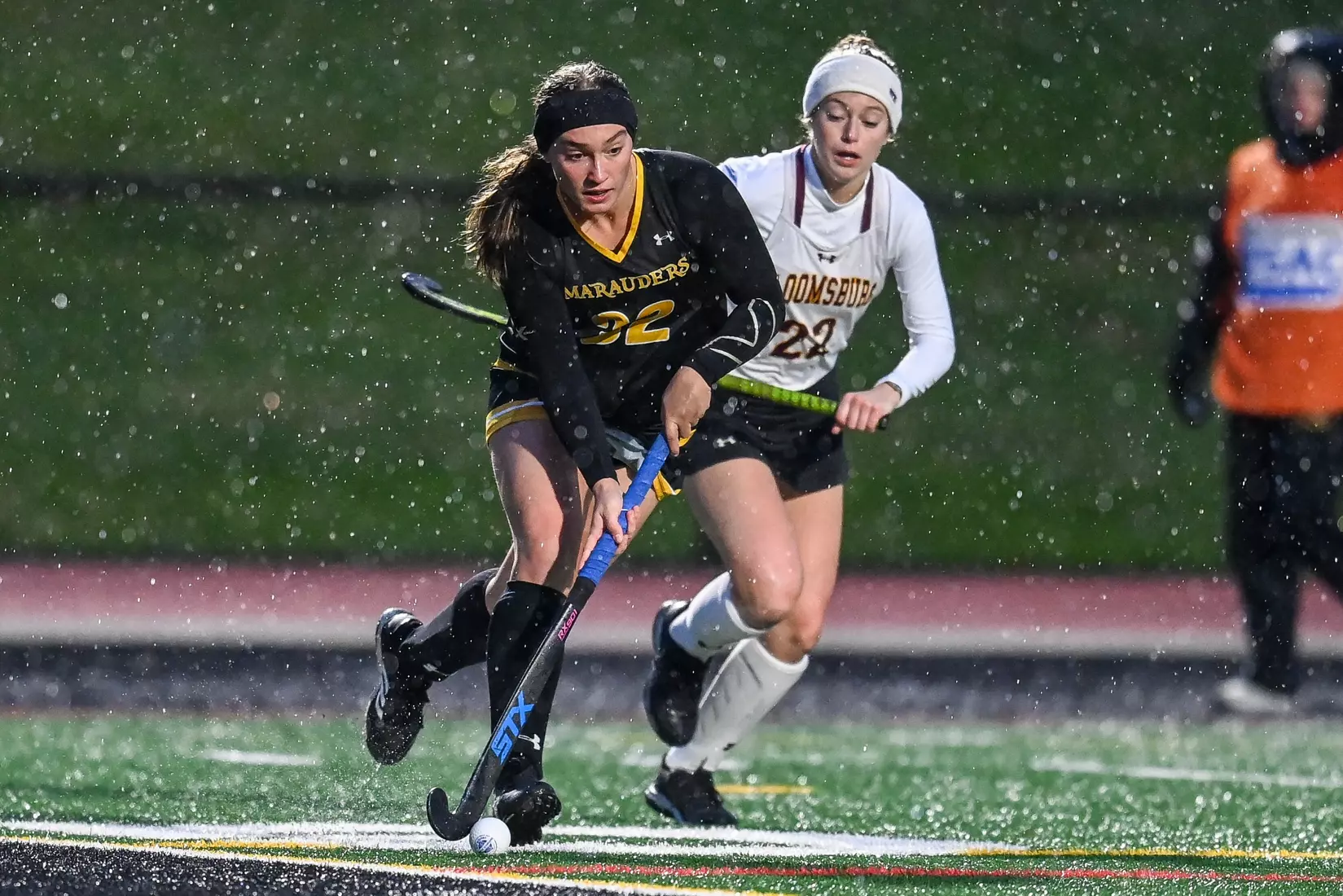 Bloomsburg at Millersville in the opening round of the PSAC field hockey tournament at Chryst Field at Beimsderfer Stadium in Millersville on Tuesday, November 15, 2022.