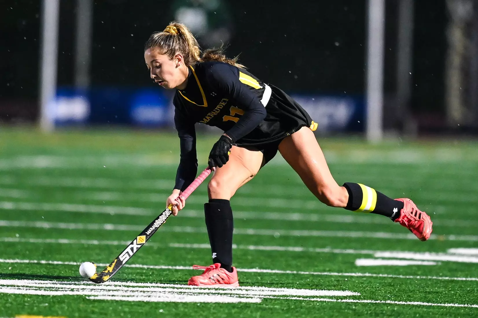 Bloomsburg at Millersville in the opening round of the PSAC field hockey tournament at Chryst Field at Beimsderfer Stadium in Millersville on Tuesday, November 15, 2022.