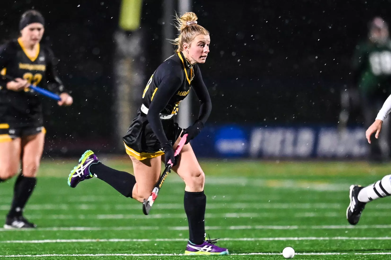 Bloomsburg at Millersville in the opening round of the PSAC field hockey tournament at Chryst Field at Beimsderfer Stadium in Millersville on Tuesday, November 15, 2022.