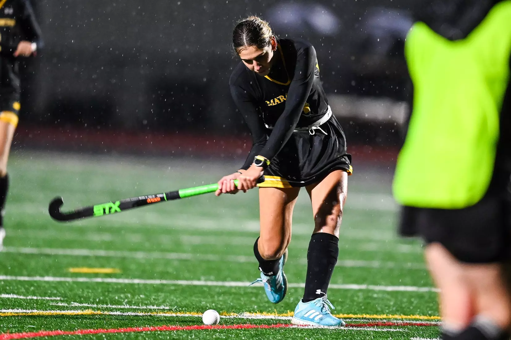 Bloomsburg at Millersville in the opening round of the PSAC field hockey tournament at Chryst Field at Beimsderfer Stadium in Millersville on Tuesday, November 15, 2022.