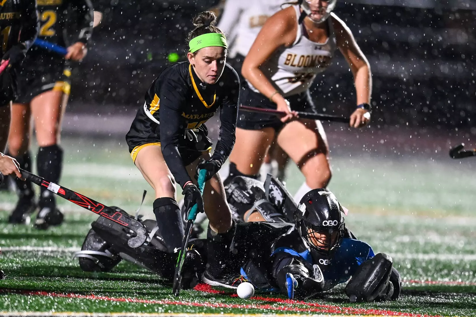 Bloomsburg at Millersville in the opening round of the PSAC field hockey tournament at Chryst Field at Beimsderfer Stadium in Millersville on Tuesday, November 15, 2022.