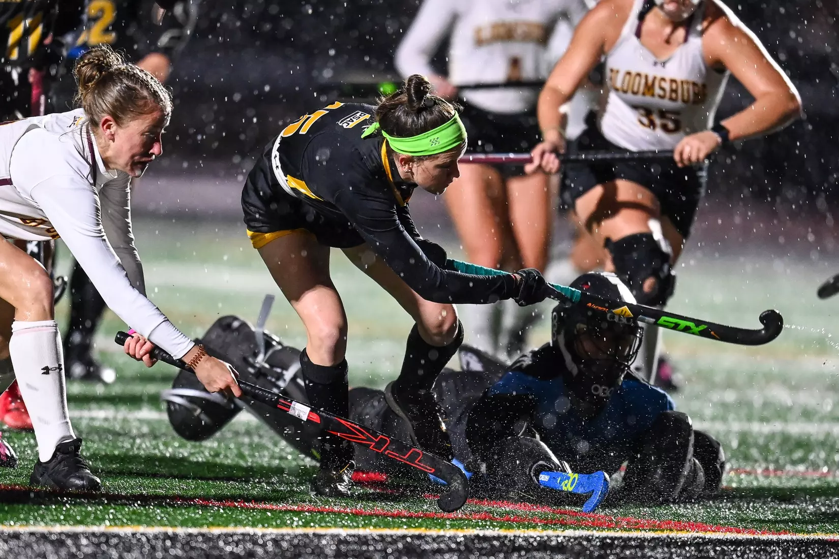 Bloomsburg at Millersville in the opening round of the PSAC field hockey tournament at Chryst Field at Beimsderfer Stadium in Millersville on Tuesday, November 15, 2022.