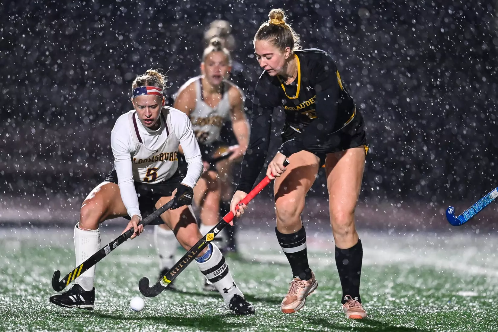 Bloomsburg at Millersville in the opening round of the PSAC field hockey tournament at Chryst Field at Beimsderfer Stadium in Millersville on Tuesday, November 15, 2022.