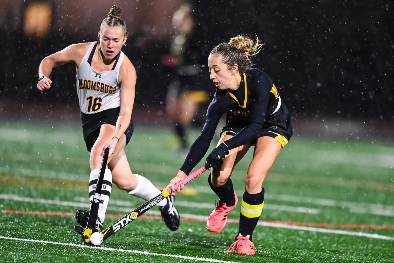 Bloomsburg at Millersville in the opening round of the PSAC field hockey tournament at Chryst Field at Beimsderfer Stadium in Millersville on Tuesday, November 15, 2022.