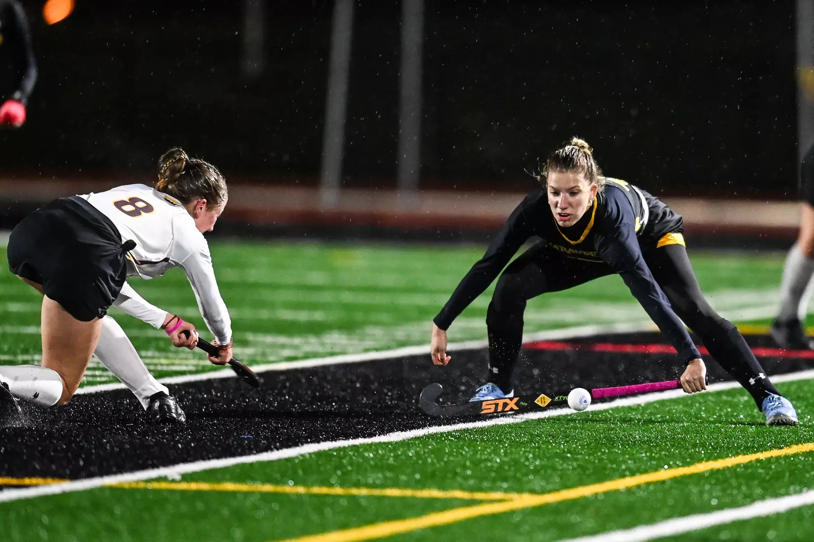 Bloomsburg at Millersville in the opening round of the PSAC field hockey tournament at Chryst Field at Beimsderfer Stadium in Millersville on Tuesday, November 15, 2022.